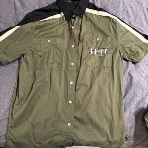 Harley Davidson Short Sleeve Button Up